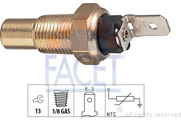 Facet Αισθητήρας, θερμοκρ. Ψυκτικού Υγρού - 7.3079