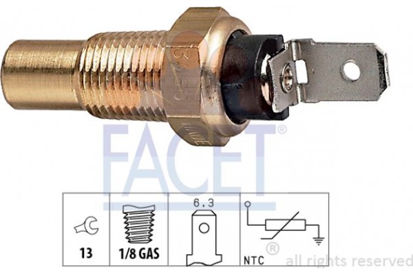 Facet Αισθητήρας, θερμοκρ. Ψυκτικού Υγρού - 7.3080