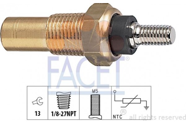 Facet Αισθητήρας, θερμοκρ. Ψυκτικού Υγρού - 7.3082