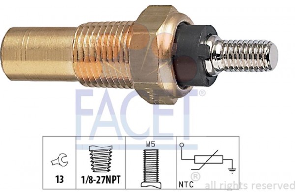 Facet Αισθητήρας, θερμοκρ. Ψυκτικού Υγρού - 7.3082