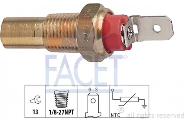 Facet Αισθητήρας, θερμοκρ. Ψυκτικού Υγρού - 7.3115