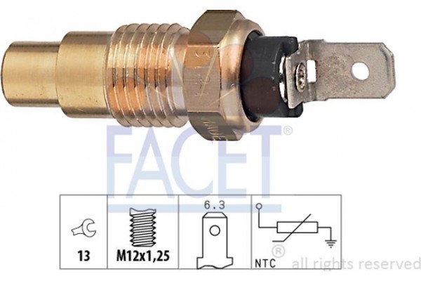 Facet Αισθητήρας, θερμοκρ. Ψυκτικού Υγρού - 7.3121