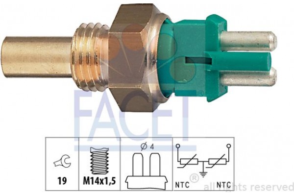 Facet Αισθητήρας, θερμοκρ. Ψυκτικού Υγρού - 7.3140