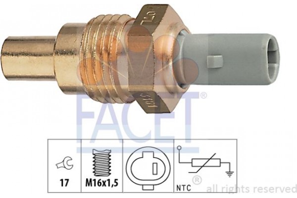 Facet Αισθητήρας, θερμοκρ. Ψυκτικού Υγρού - 7.3161