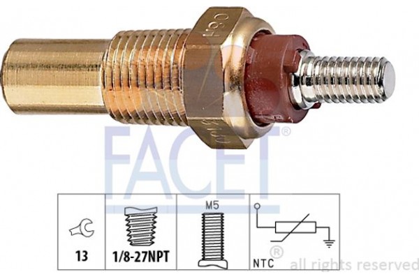 Facet Αισθητήρας, θερμοκρ. Ψυκτικού Υγρού - 7.3180
