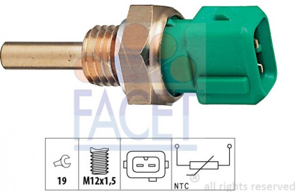Facet Αισθητήρας, θερμοκρ. Ψυκτικού Υγρού - 7.3211
