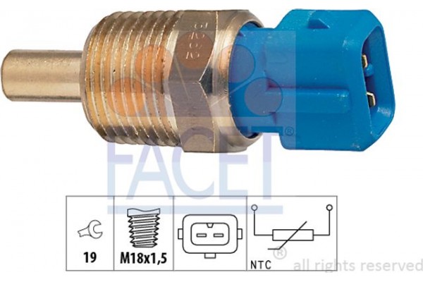 Facet Αισθητήρας, θερμοκρ. Ψυκτικού Υγρού - 7.3262