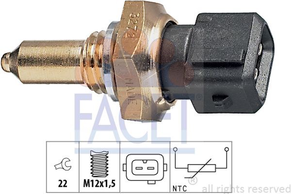 Facet Αισθητήρας, θερμοκρ. Ψυκτικού Υγρού - 7.3272