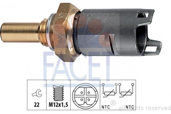 Facet Αισθητήρας, θερμοκρ. Ψυκτικού Υγρού - 7.3274