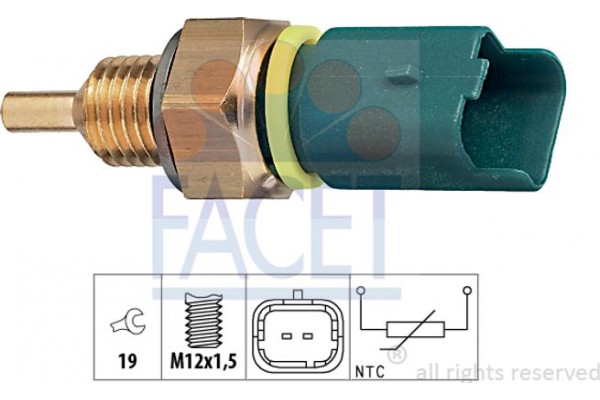 Facet Αισθητήρας, θερμοκρ. Ψυκτικού Υγρού - 7.3276