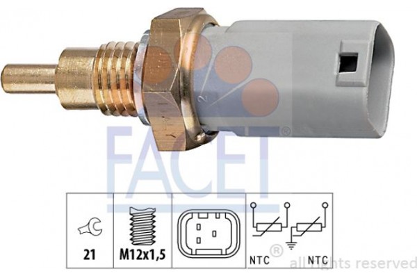 Facet Αισθητήρας, θερμοκρ. Ψυκτικού Υγρού - 7.3277
