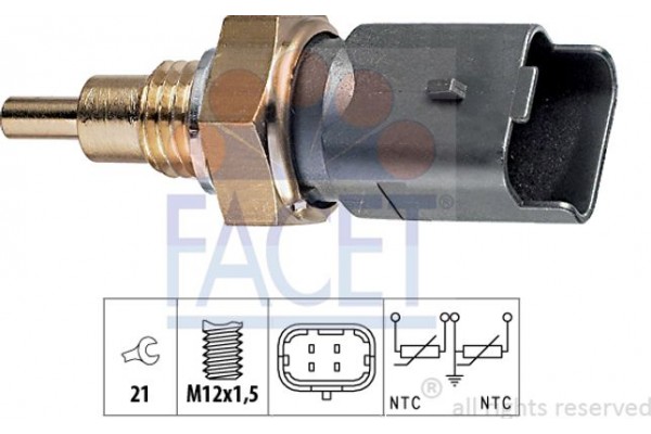 Facet Αισθητήρας, θερμοκρ. Ψυκτικού Υγρού - 7.3286
