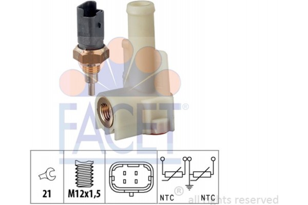 Facet Αισθητήρας, θερμοκρ. Ψυκτικού Υγρού - 7.3286K