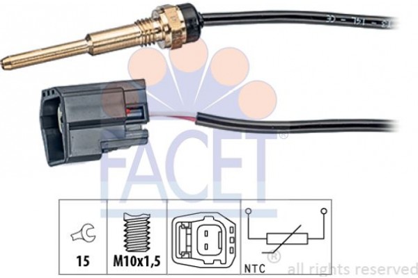 Facet Αισθητήρας, θερμοκρ. Ψυκτικού Υγρού - 7.3289
