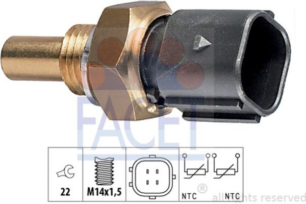 Facet Αισθητήρας, θερμοκρ. Ψυκτικού Υγρού - 7.3316