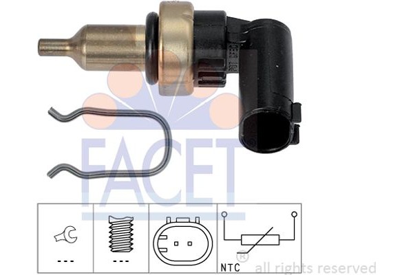 Facet Αισθητήρας, θερμοκρ. Ψυκτικού Υγρού - 7.3343