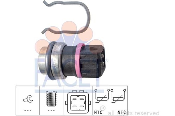 Facet Αισθητήρας, θερμοκρ. Ψυκτικού Υγρού - 7.3353