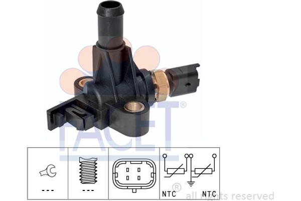 Facet Αισθητήρας, θερμοκρ. Ψυκτικού Υγρού - 7.3359