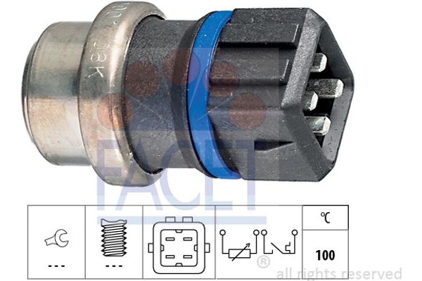 Facet Αισθητήρας, θερμοκρ. Ψυκτικού Υγρού - 7.3536