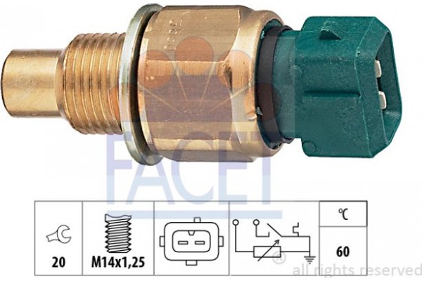 Facet Αισθητήρας, θερμοκρ. Ψυκτικού Υγρού - 7.3560