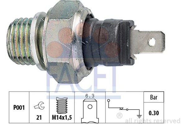 Facet Διακόπτης Πίεσης Λαδιού - 7.0000