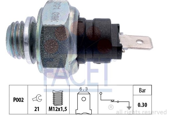 Facet Διακόπτης Πίεσης Λαδιού - 7.0001