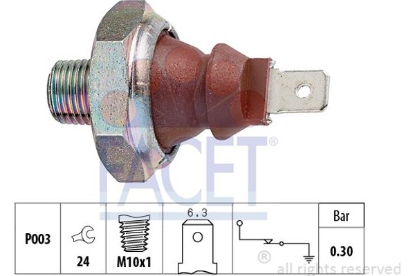Facet Διακόπτης Πίεσης Λαδιού - 7.0007