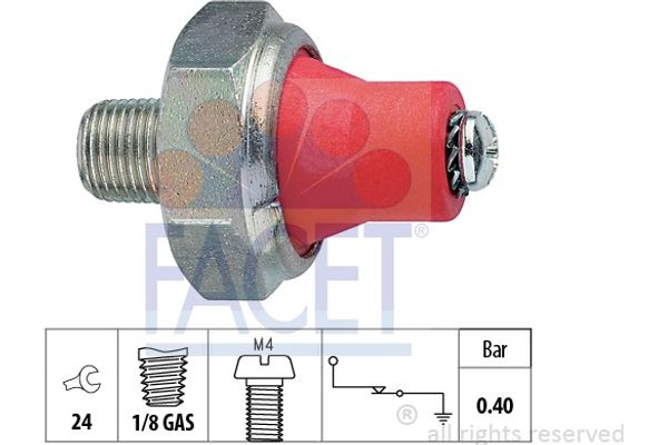 Facet Διακόπτης Πίεσης Λαδιού - 7.0014