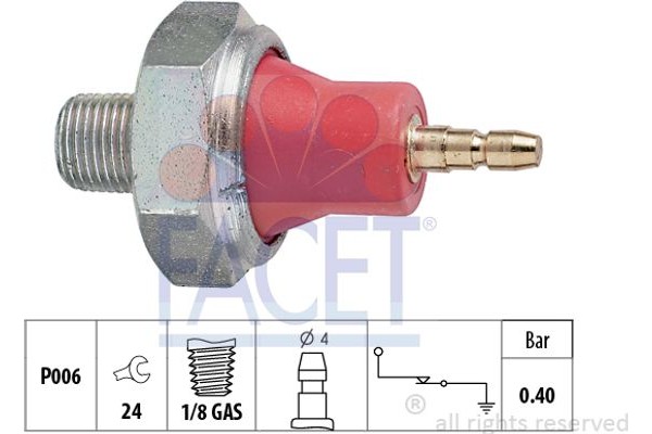 Facet Διακόπτης Πίεσης Λαδιού - 7.0015