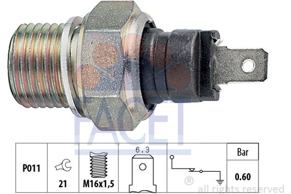Facet Διακόπτης Πίεσης Λαδιού - 7.0021