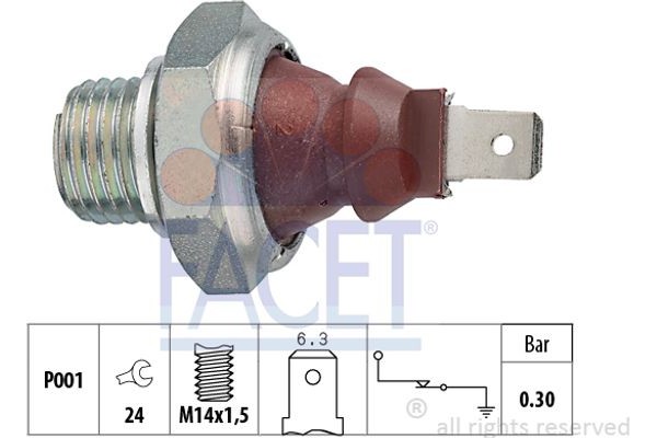 Facet Διακόπτης Πίεσης Λαδιού - 7.0023