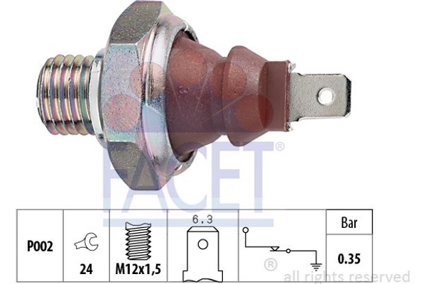 Facet Διακόπτης Πίεσης Λαδιού - 7.0026