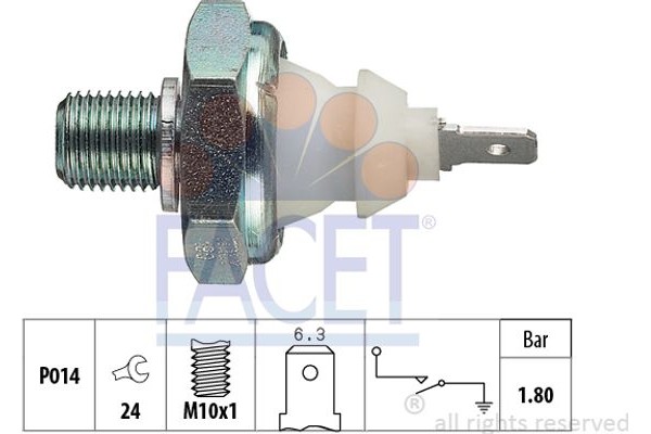 Facet Διακόπτης Πίεσης Λαδιού - 7.0045