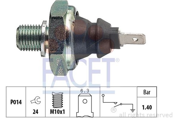 Facet Διακόπτης Πίεσης Λαδιού - 7.0046