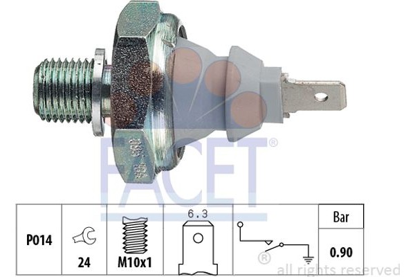 Facet Διακόπτης Πίεσης Λαδιού - 7.0095
