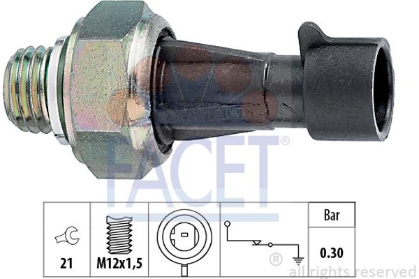 Facet Διακόπτης Πίεσης Λαδιού - 7.0097