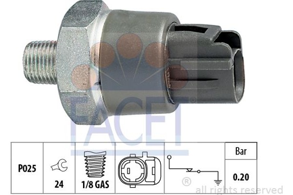 Facet Διακόπτης Πίεσης Λαδιού - 7.0114