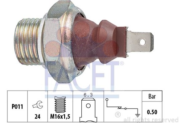 Facet Διακόπτης Πίεσης Λαδιού - 7.0124