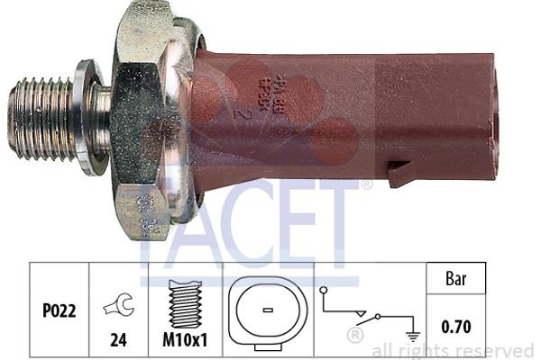 Facet Διακόπτης Πίεσης Λαδιού - 7.0132