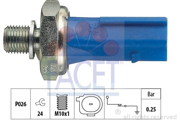 Facet Διακόπτης Πίεσης Λαδιού - 7.0133