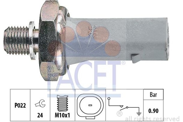 Facet Διακόπτης Πίεσης Λαδιού - 7.0134