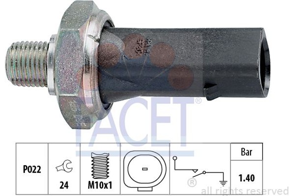 Facet Διακόπτης Πίεσης Λαδιού - 7.0135