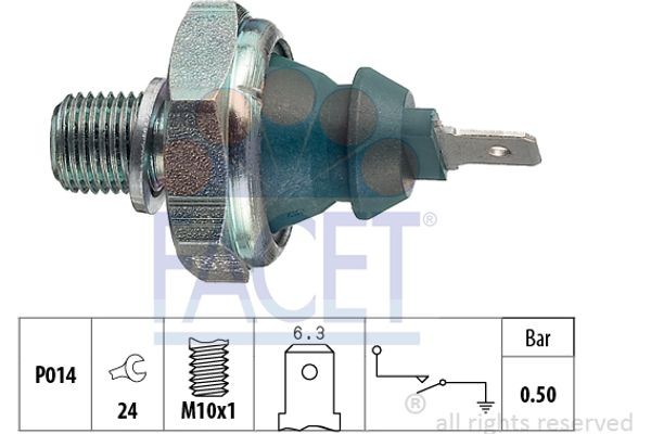 Facet Διακόπτης Πίεσης Λαδιού - 7.0138
