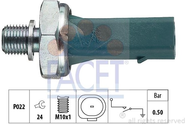 Facet Διακόπτης Πίεσης Λαδιού - 7.0139