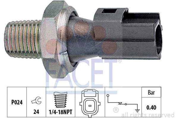 Facet Διακόπτης Πίεσης Λαδιού - 7.0145