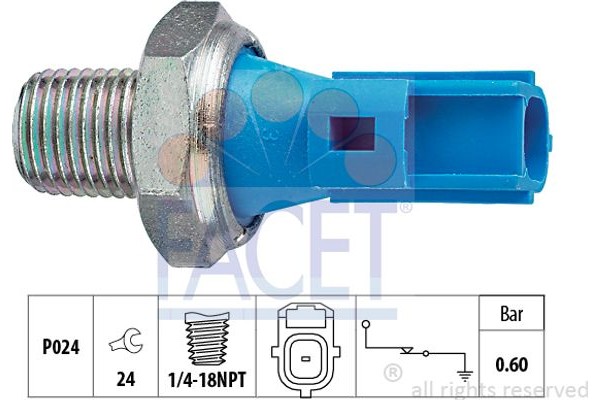 Facet Διακόπτης Πίεσης Λαδιού - 7.0147