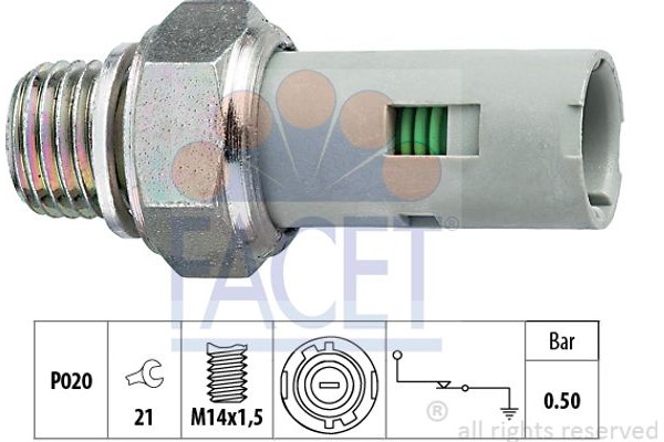 Facet Διακόπτης Πίεσης Λαδιού - 7.0151