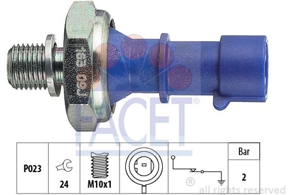 Facet Διακόπτης Πίεσης Λαδιού - 7.0163