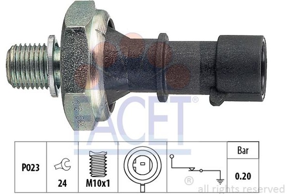 Facet Διακόπτης Πίεσης Λαδιού - 7.0170