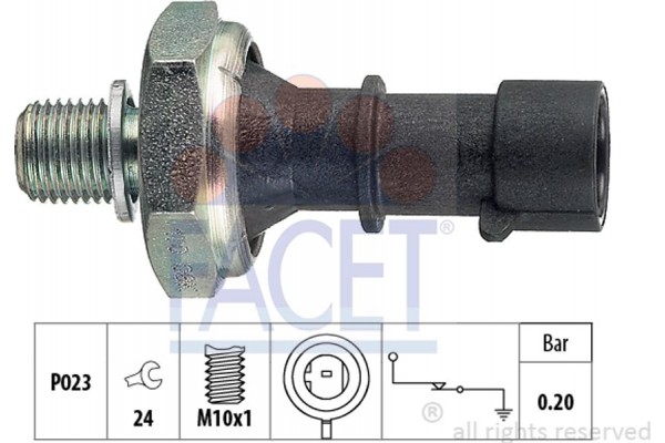 Facet Διακόπτης Πίεσης Λαδιού - 7.0170